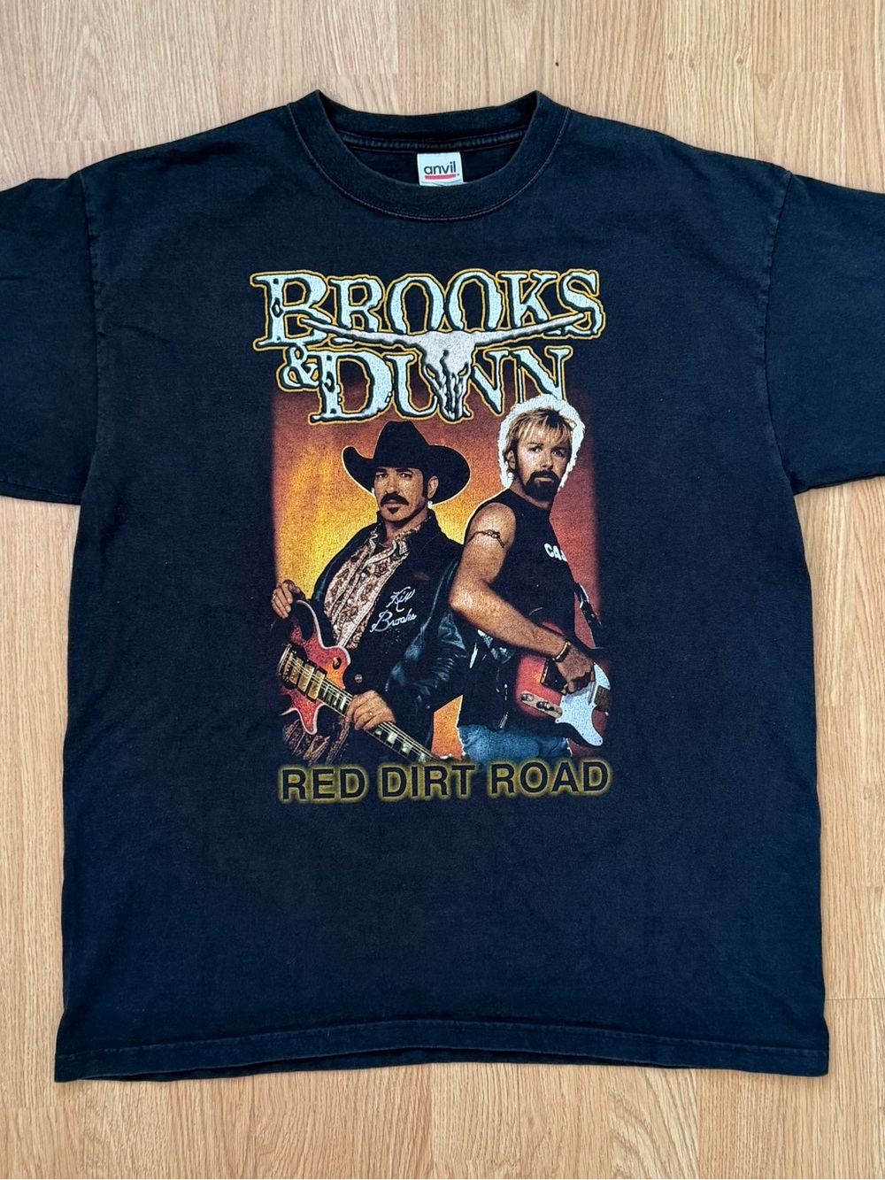 Vintage Brooks & Dunn Red Dirt Road Tour T- Shirt Black Large
